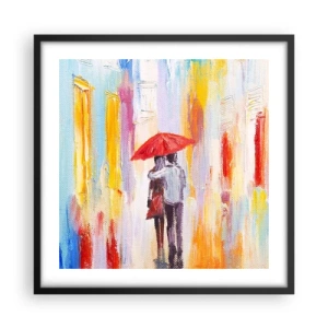 Poster in black frame - Let It rain - 50x50 cm