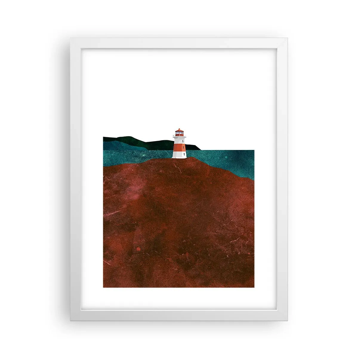 Poster in white frmae - Gazing at the Sea - 30x40 cm