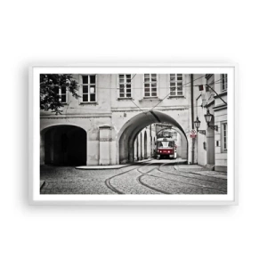 Poster in white frmae - Through City Labirynth - 91x61 cm