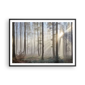 Poster in black frame - Fog Has Woken up Too - 100x70 cm