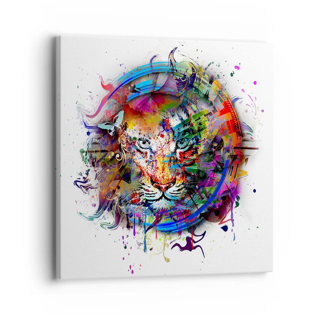 Canvas picture - Behind Rainbow Curtain - 30x30 cm