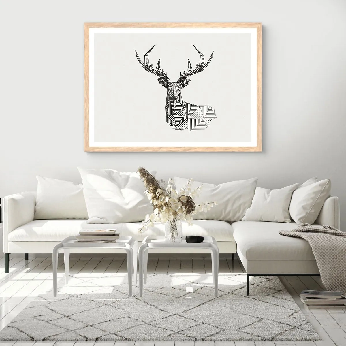 Poster in light oak frame - Derr in Cubist Style - 91x61 cm