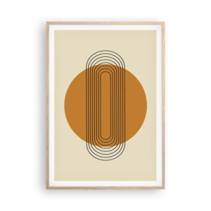 Poster in light oak frame - Perfect Plan - 70x100 cm