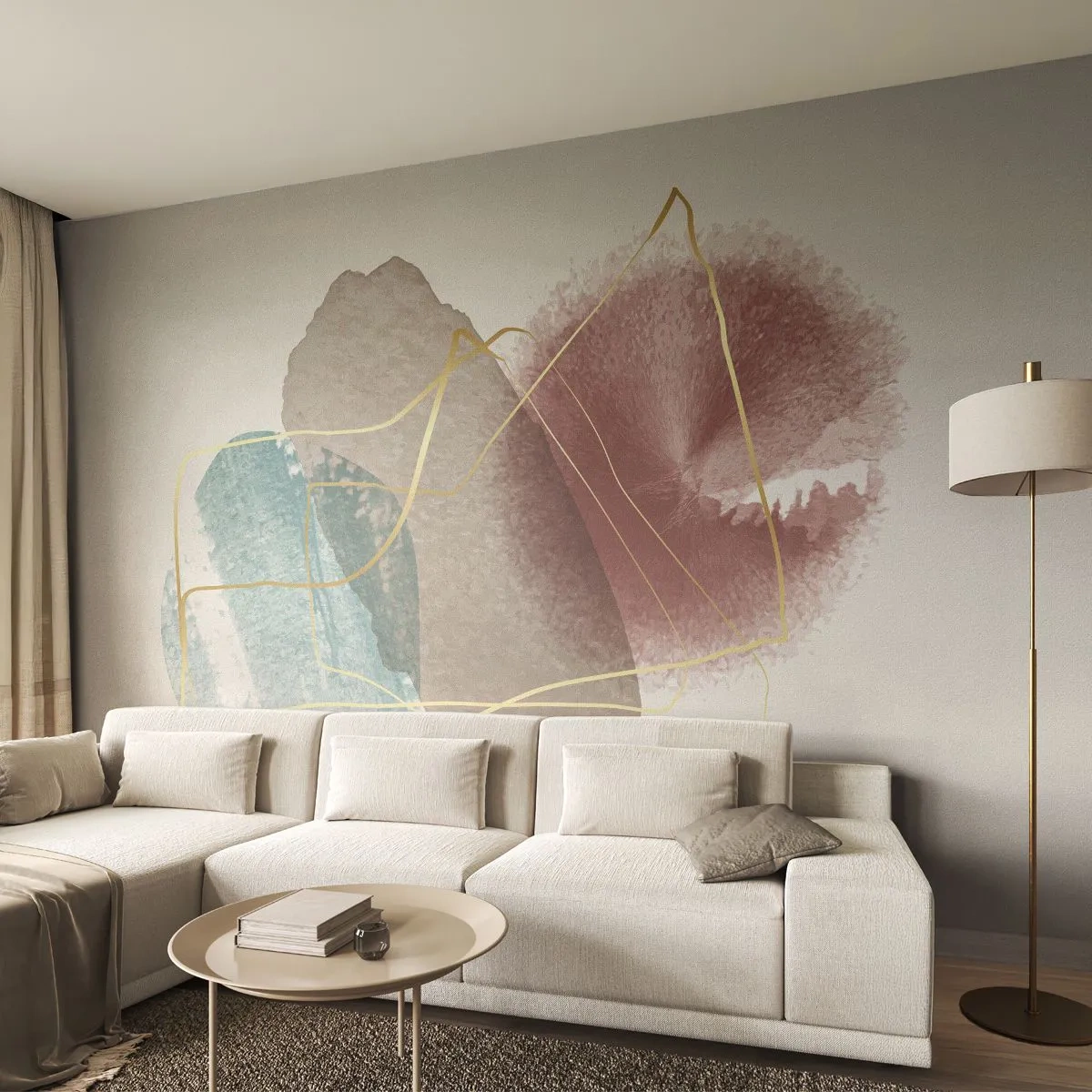 Photo Wallpaper Standard Eco - Beads of Space - Abstraction, Piece, Modern Pattern - 350x256 cm