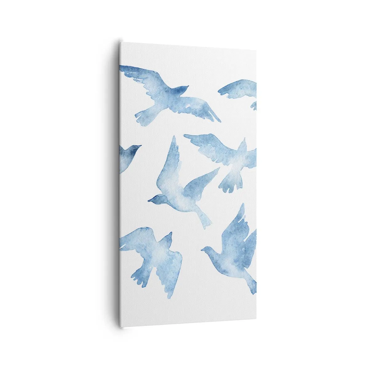 Canvas picture - Blue Birds - 65x120 cm