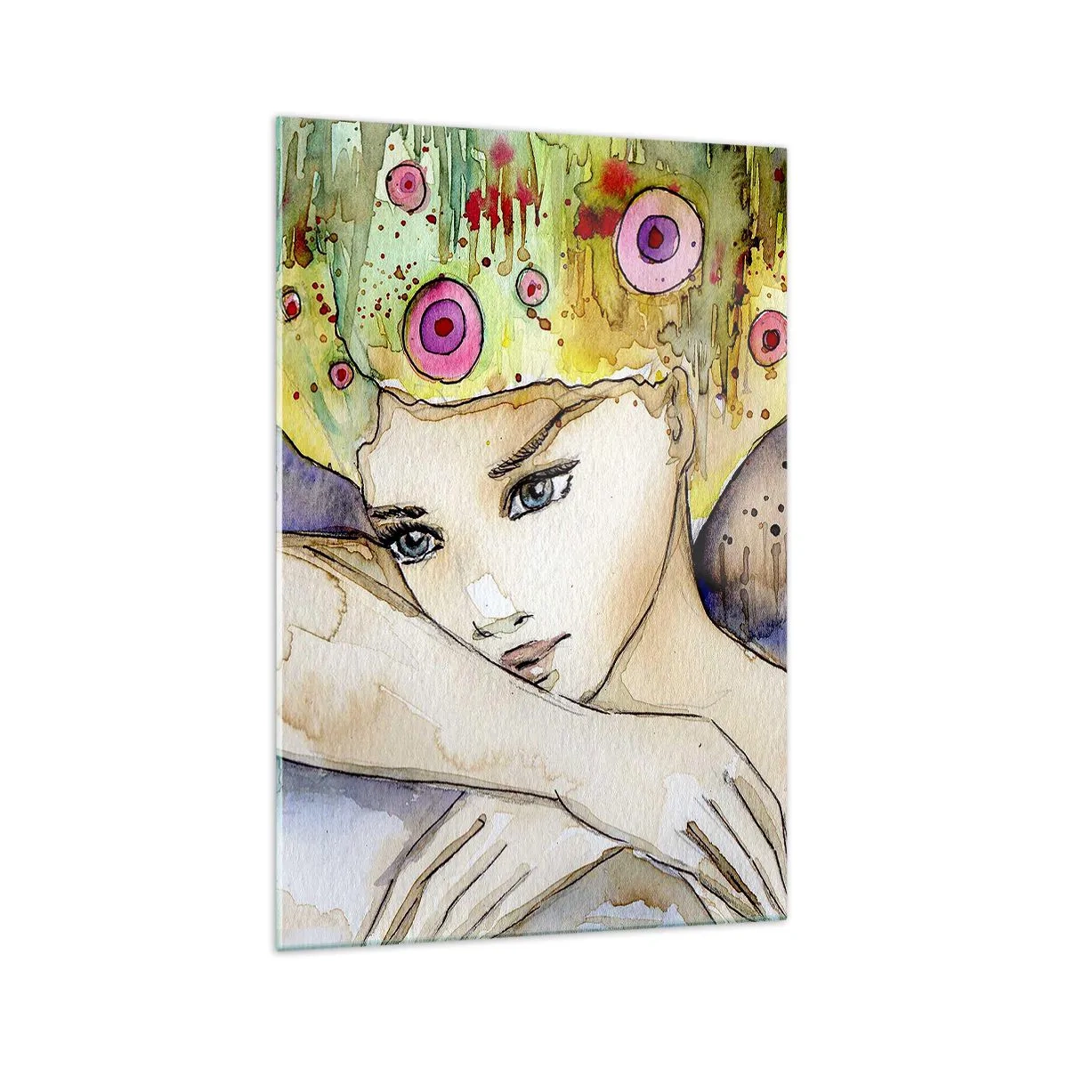 Glass picture - Butterfly Princess - 70x100 cm