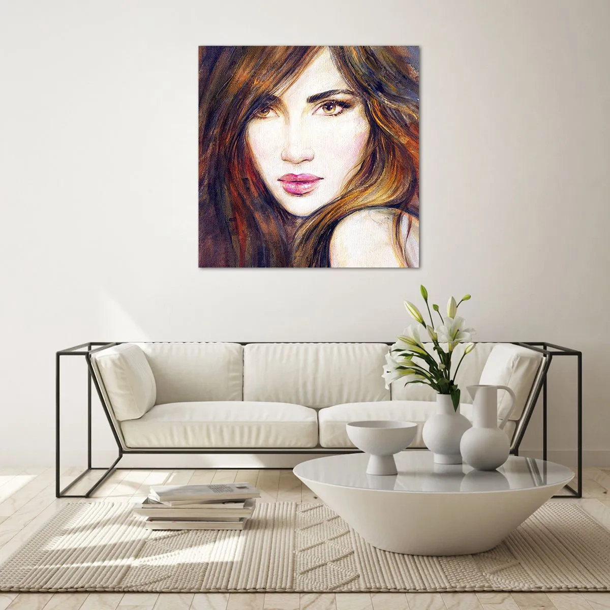 Glass picture - Penny for Your Thoughts - 30x30 cm