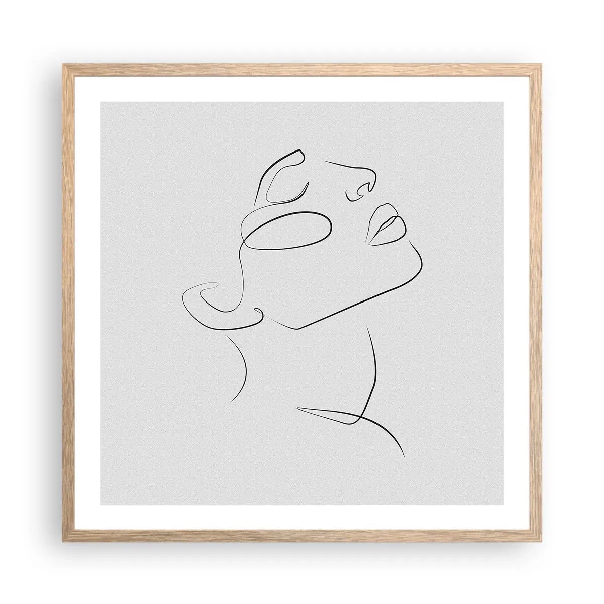 Poster in light oak frame - Meanders of a Dream - 60x60 cm