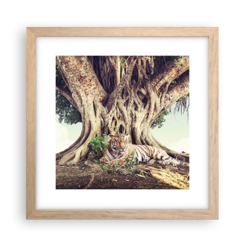Poster in light oak frame - View from the Genesis - 30x30 cm
