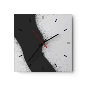 Wall clock - Clock on glass - Fluid Balance - 40x40 cm