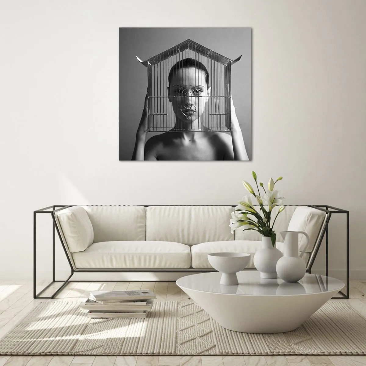 Glass picture - A Bit Surrealistic Portrat - 50x50 cm