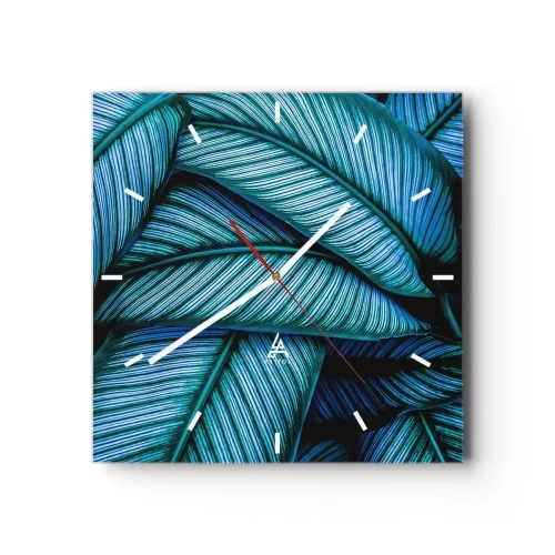 Wall clock - Clock on glass - Lifelines - 40x40 cm