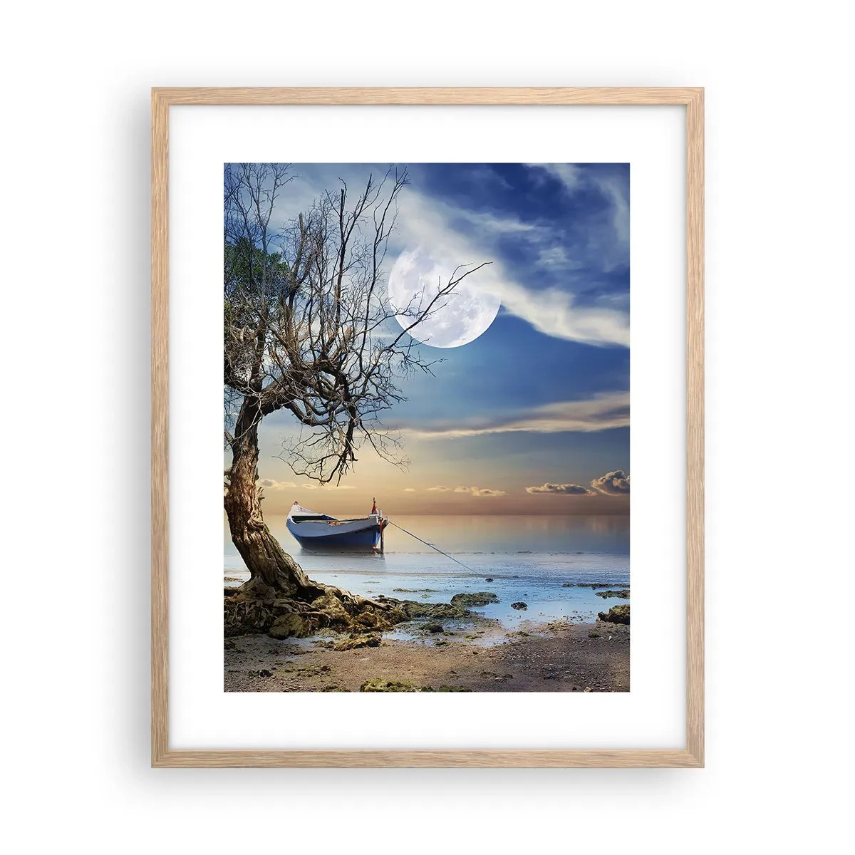 Poster in light oak frame - Is this the Beginning or the End? - 40x50 cm