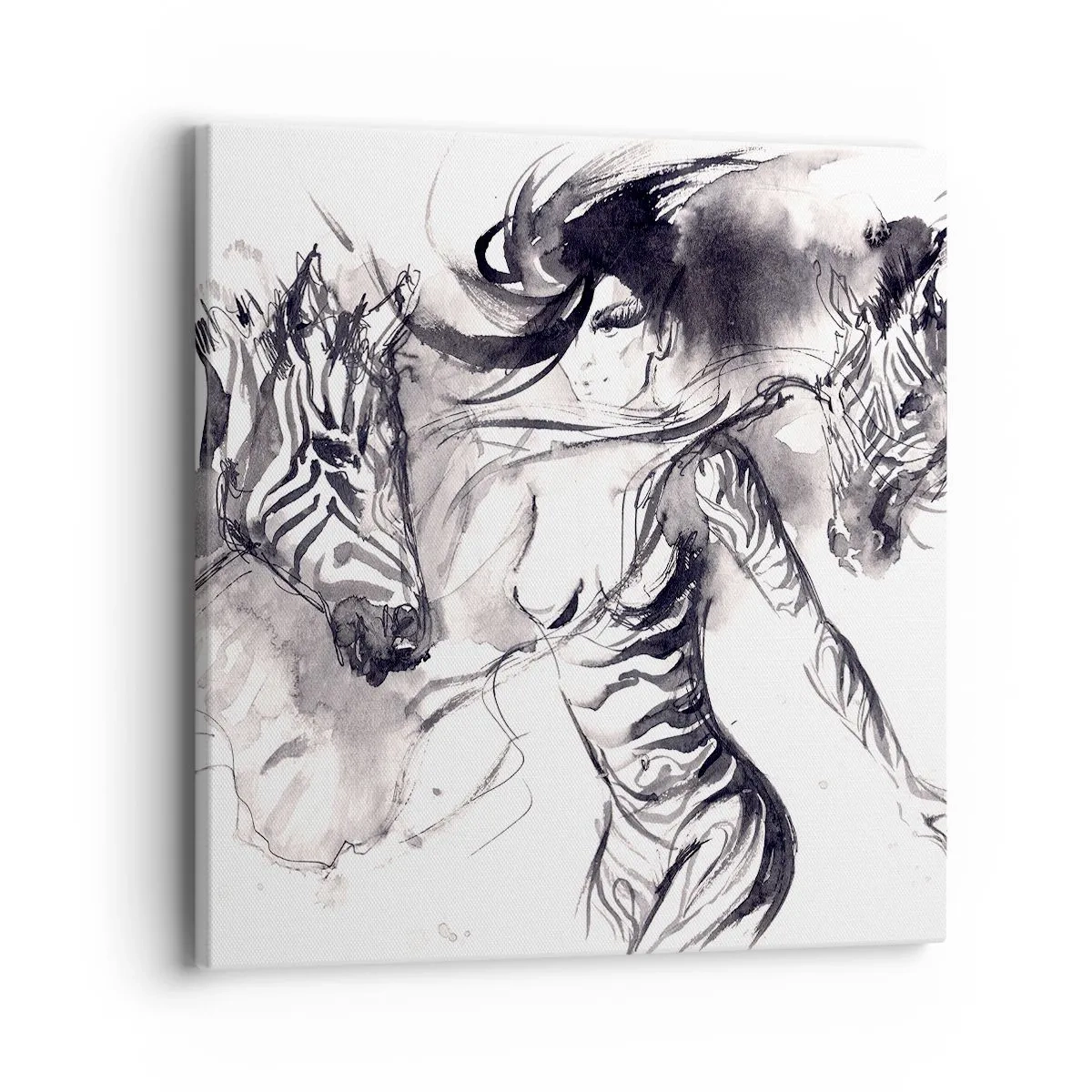 Canvas picture - Dancing With Zebras - 40x40 cm