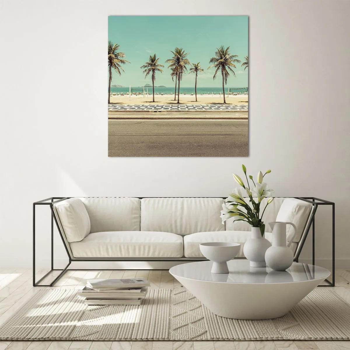 Glass picture - By the Beach - 30x30 cm