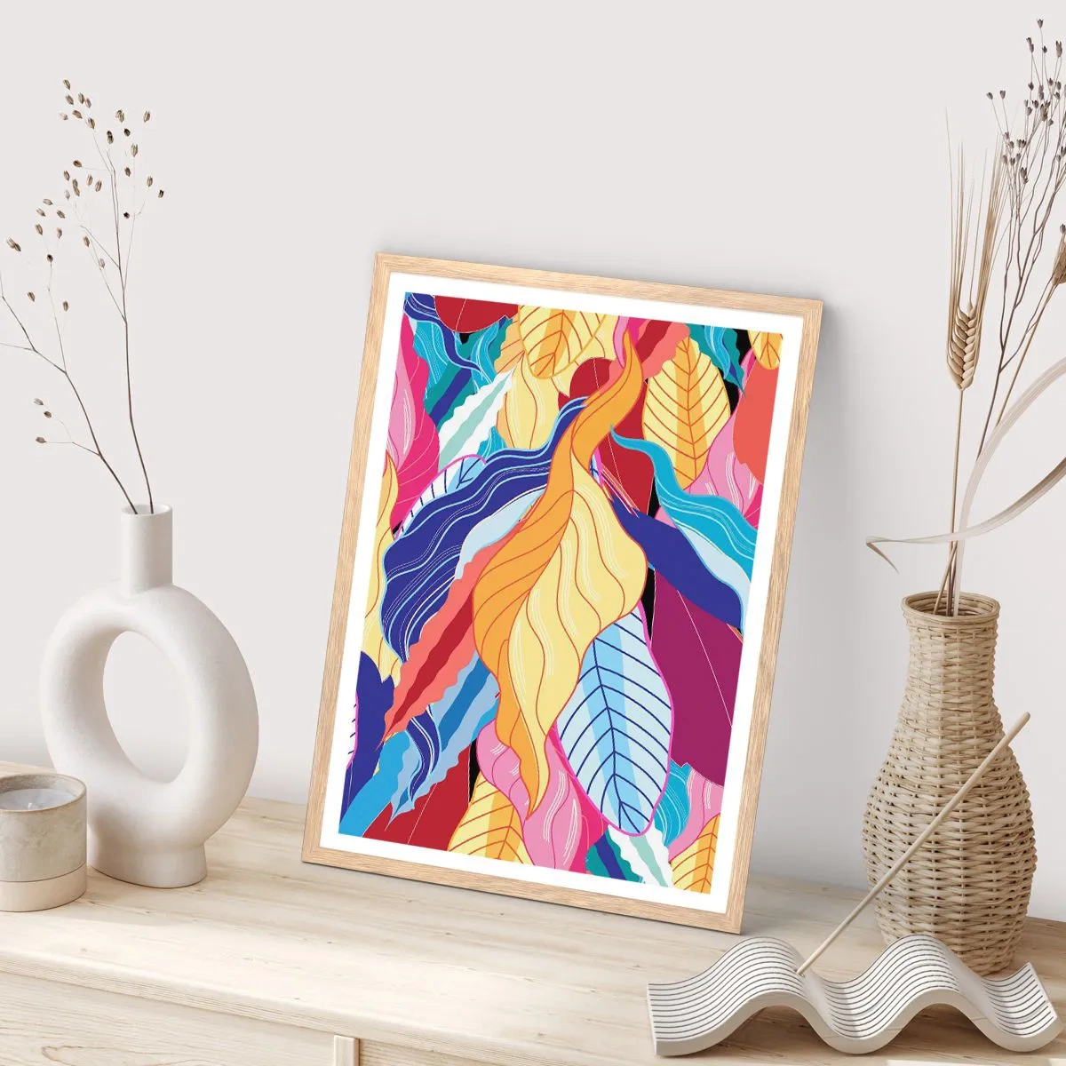 Poster in light oak frame - Queen of Mess - 50x70 cm