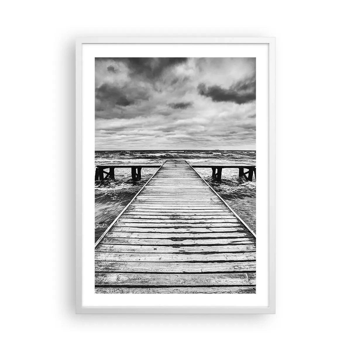 Poster in white frmae - Waiting for the Wind to Blow away - 50x70 cm