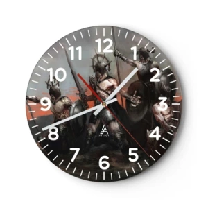 Wall clock - Clock on glass - With Your Shield Or on It - 30x30 cm