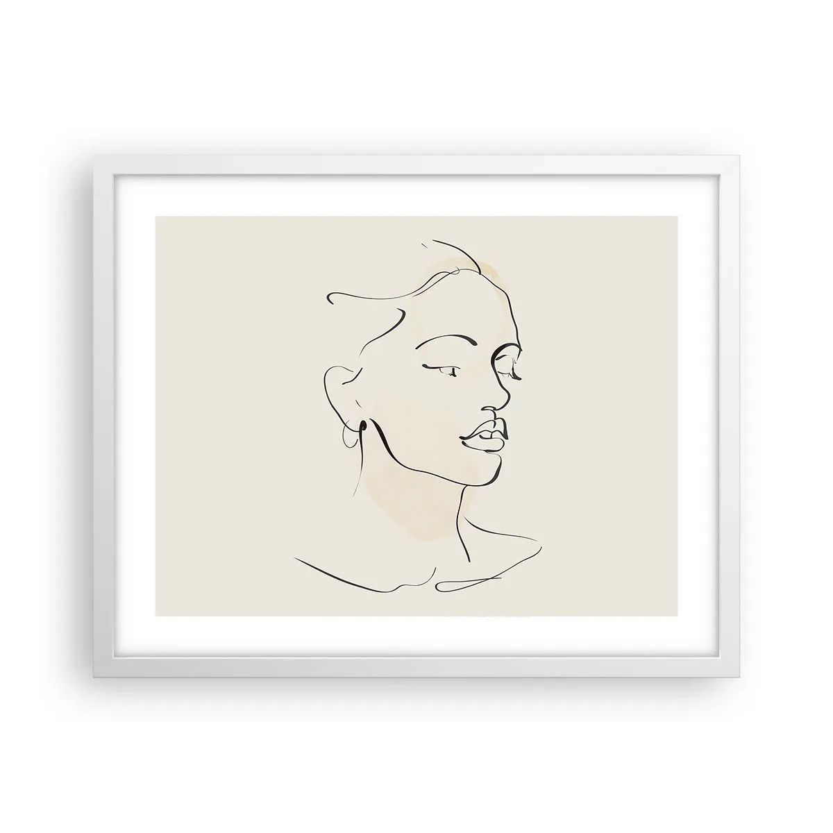 Poster in white frmae - With a Decisive Line - 50x40 cm