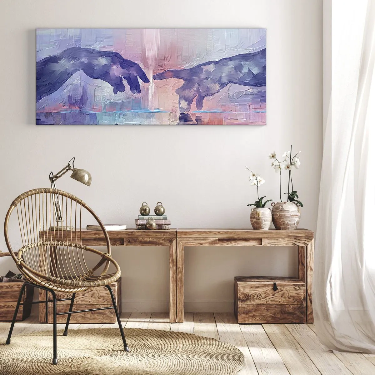 Canvas picture - Godly Spark of Life - 100x40 cm