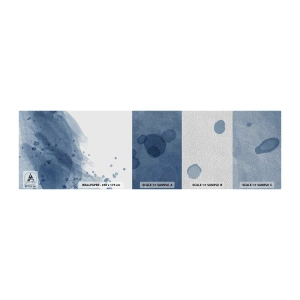 Photo Wallpaper Sample Premium Sand - Blue Tulle - Abstraction, Piece, Painting - 100x30 cm