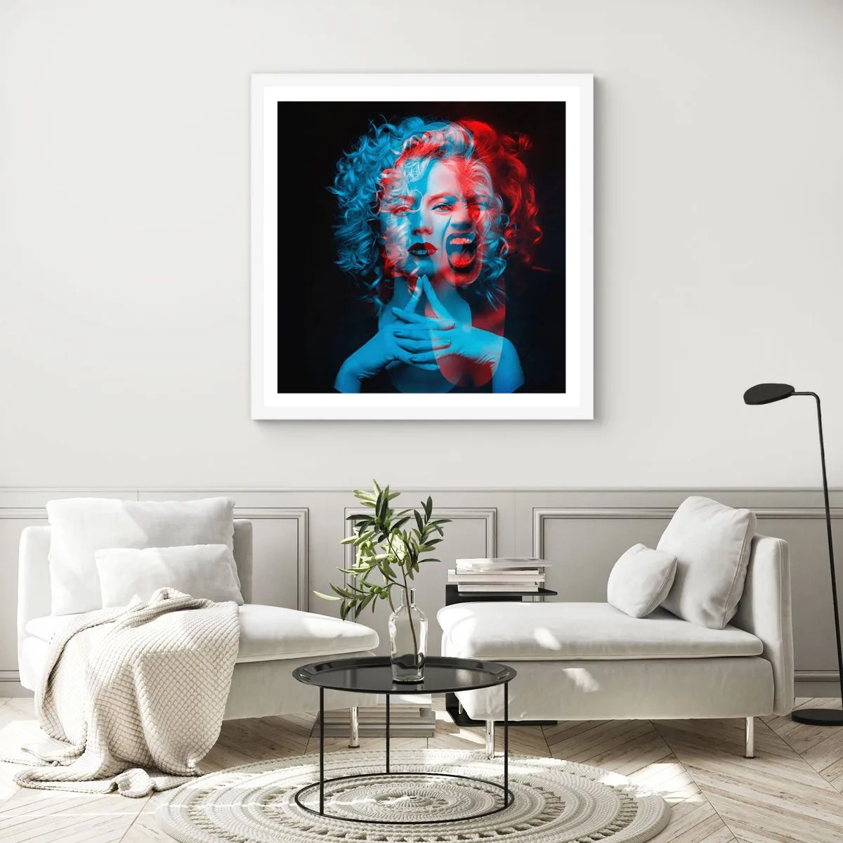 Poster in white frmae - Alter Ego - 40x40 cm