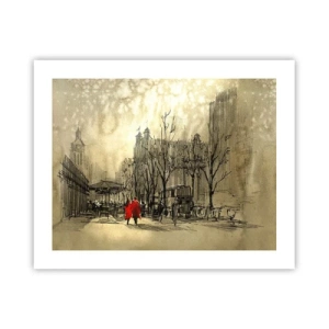 Poster - A Date in London Fog - 50x40 cm