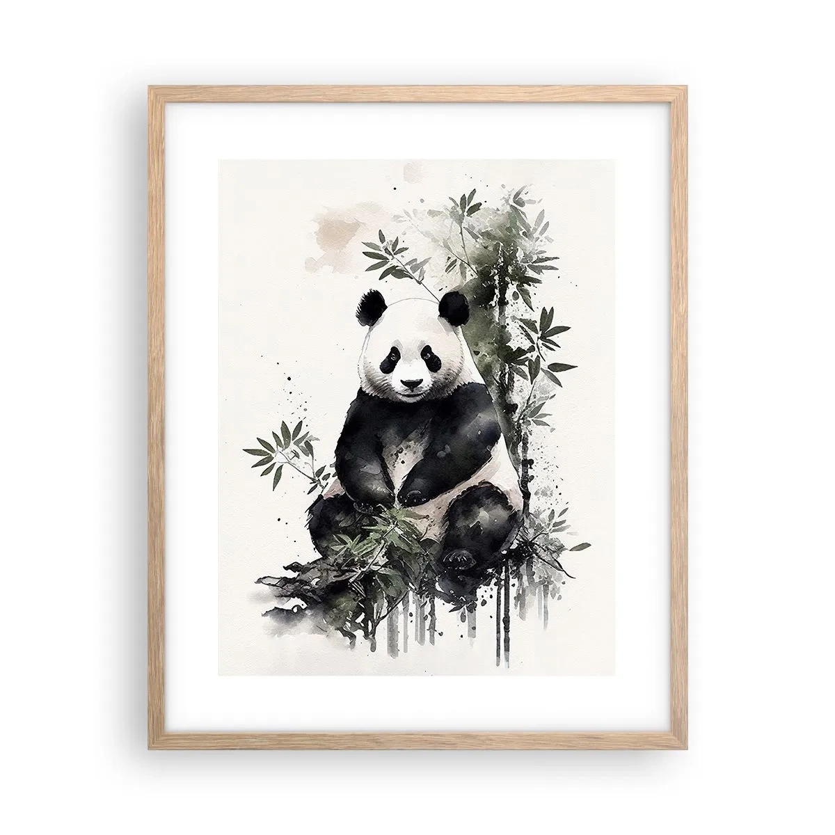 Poster in light oak frame - Greetings from China - 40x50 cm
