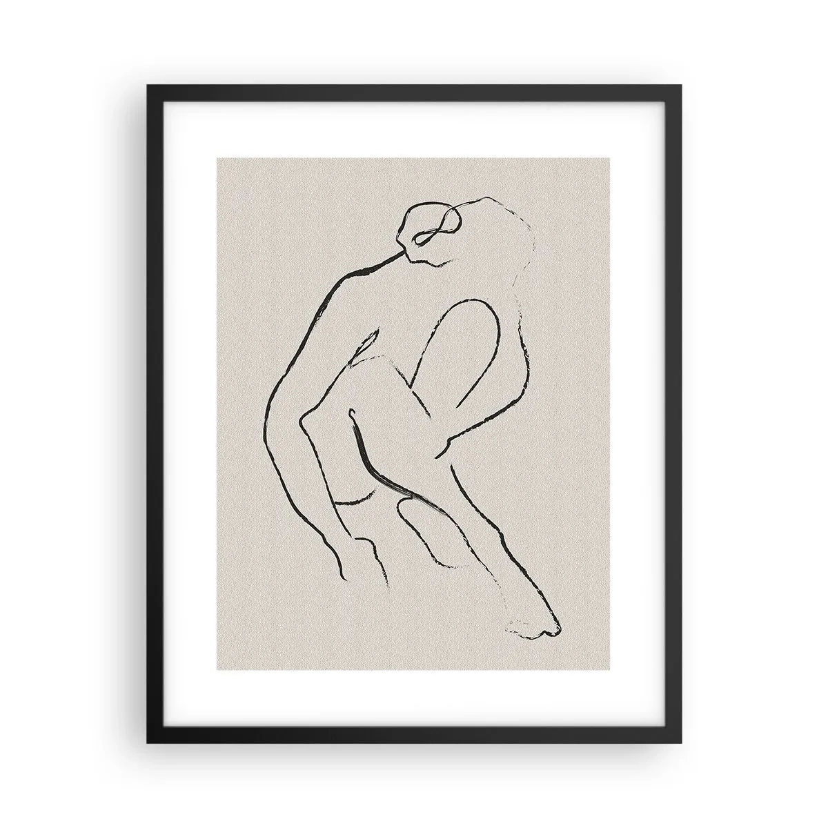 Poster in black frame - Intimate Sketch - 40x50 cm