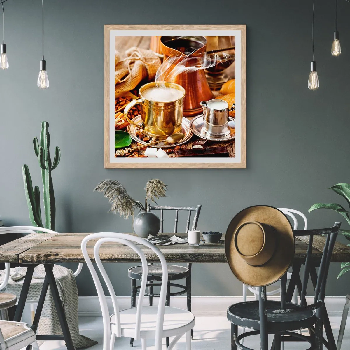 Poster in light oak frame - Have a Nice Day! - 30x30 cm