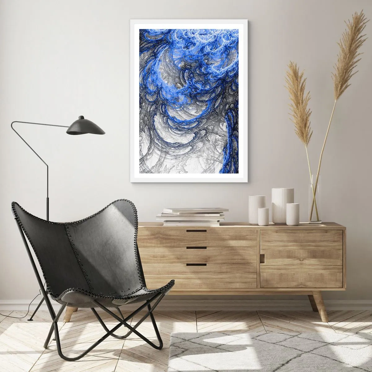 Poster in white frmae - Birth of a Wave - 50x70 cm