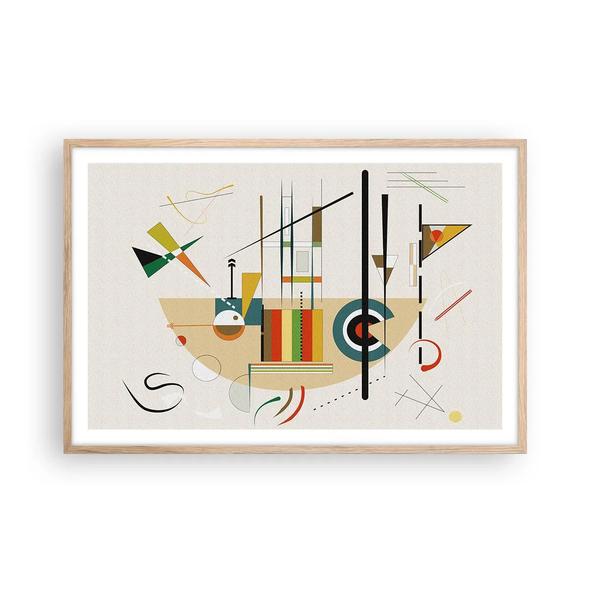 Poster in light oak frame - And the World Laughs - 91x61 cm