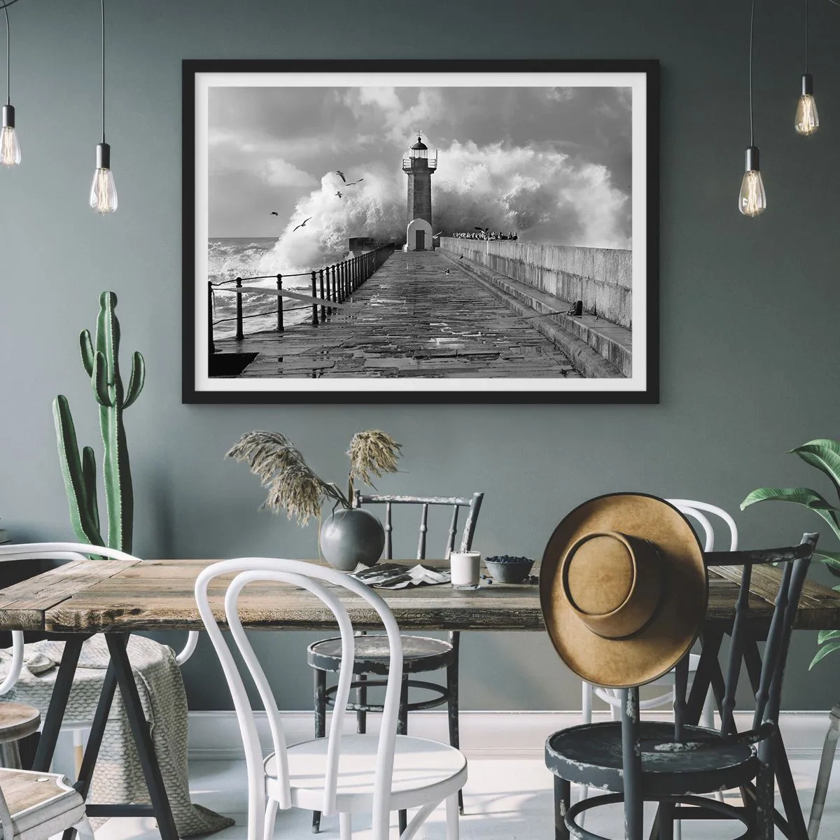 Poster in black frame - Fearless - 50x40 cm