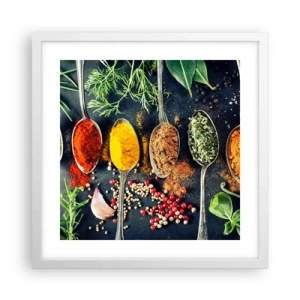Poster in white frmae - Culinary Magic - 40x40 cm