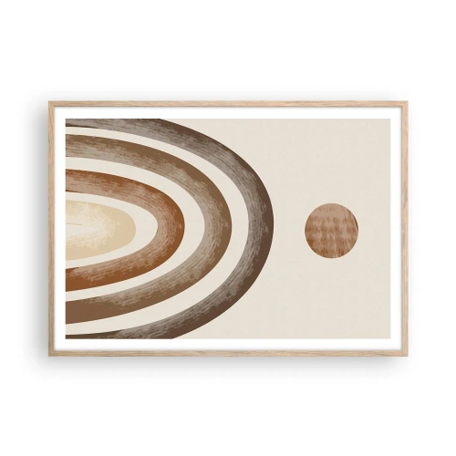 Poster in light oak frame - In a Distant Galaxy - 100x70 cm