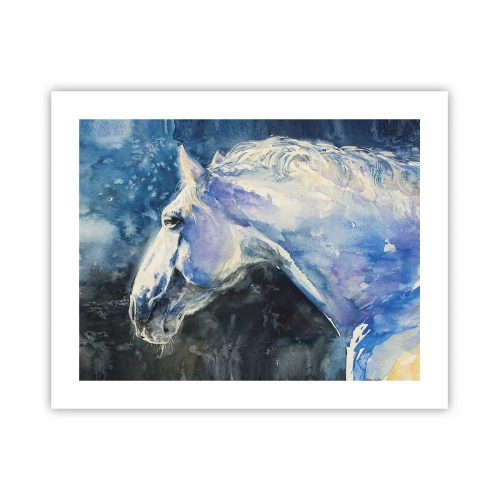 Poster - Portrait in Blue Light - 50x40 cm