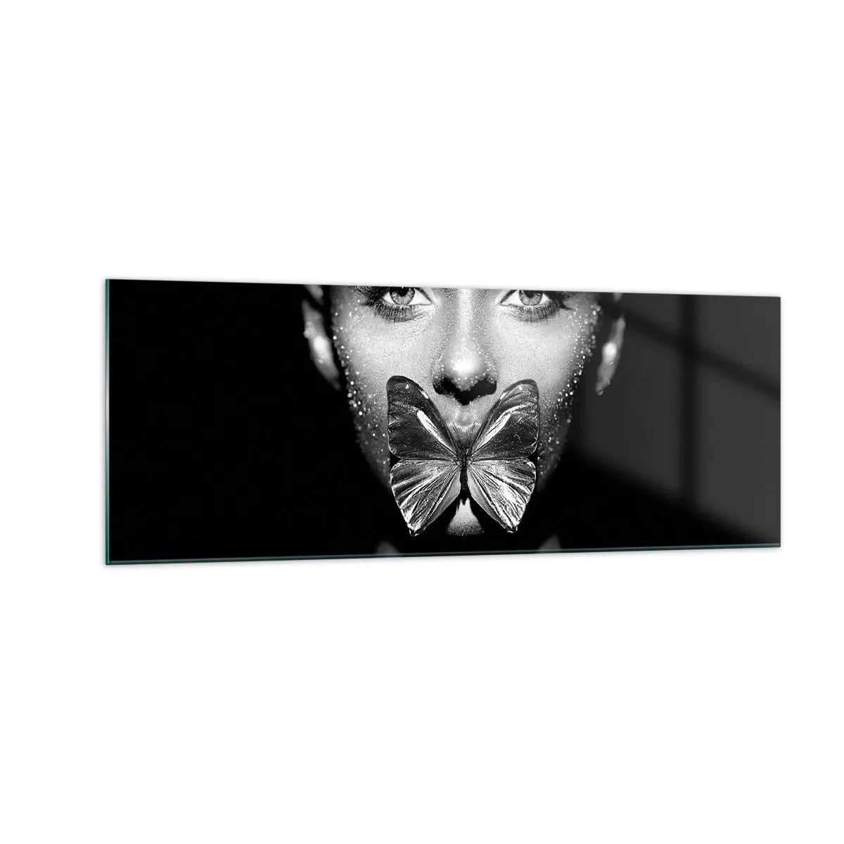 Glass picture - Butterfly Kiss - 140x50 cm