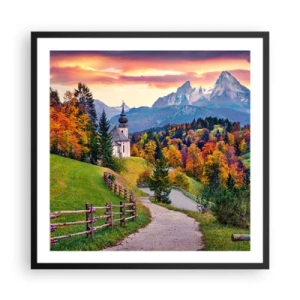 Poster in black frame - Landscape Like a Picture - 60x60 cm
