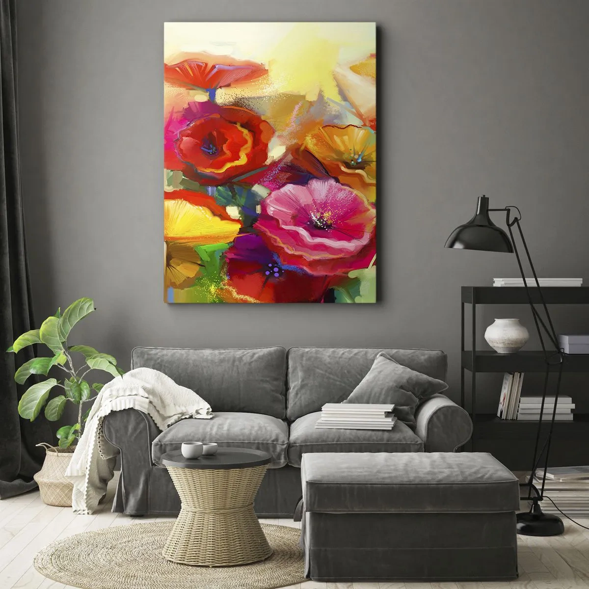 Canvas picture - Not Only Red - 45x80 cm
