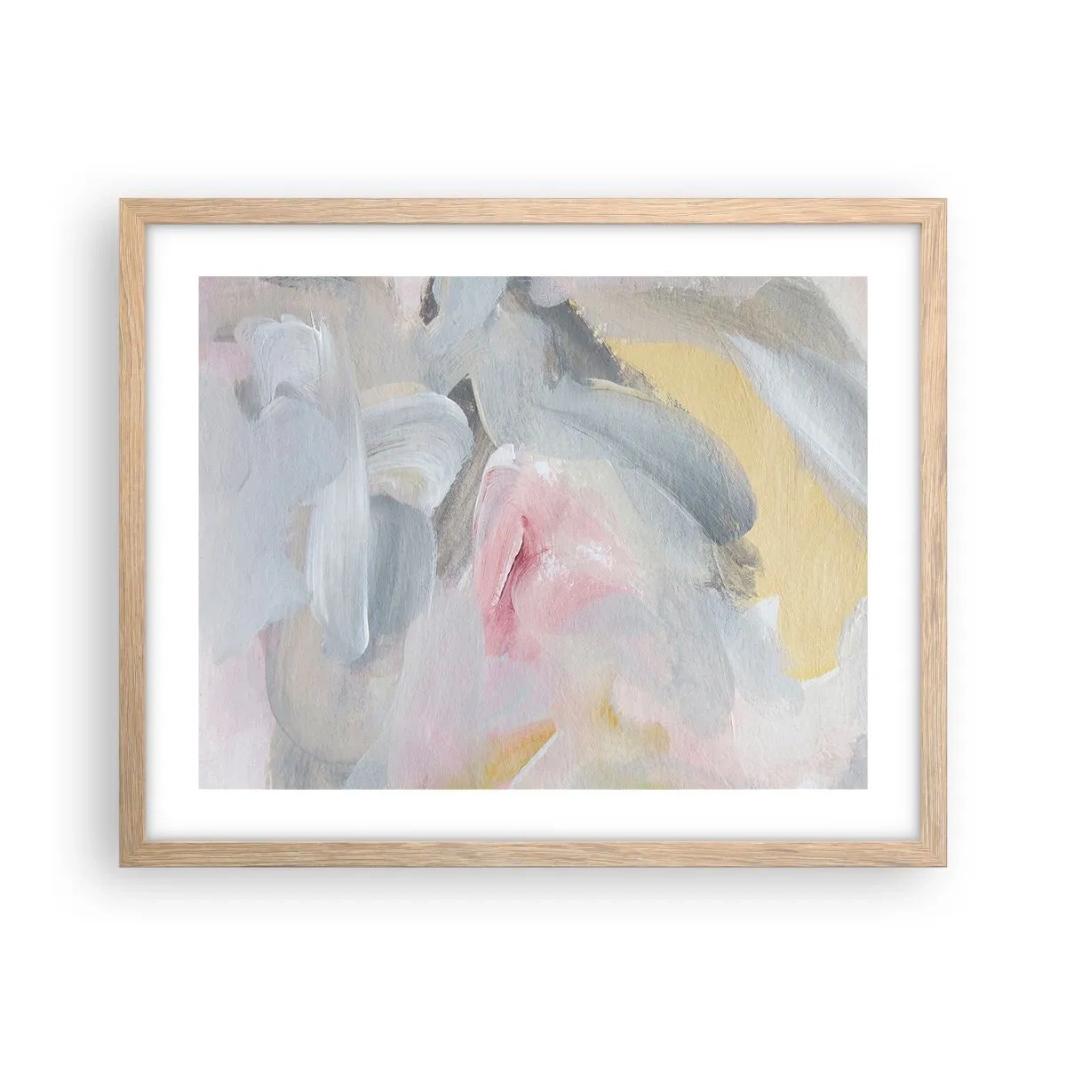 Poster in light oak frame - In a Pastel World - 50x40 cm