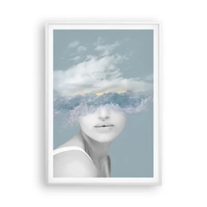 Poster in white frmae - With the Head In the Clouds - 70x100 cm