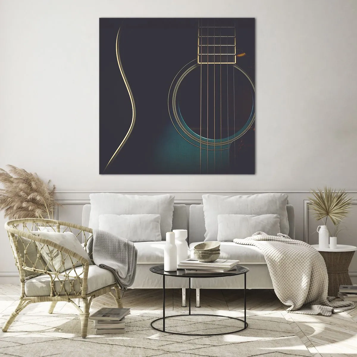 Glass picture - A Moment Before It Sounds - 30x30 cm