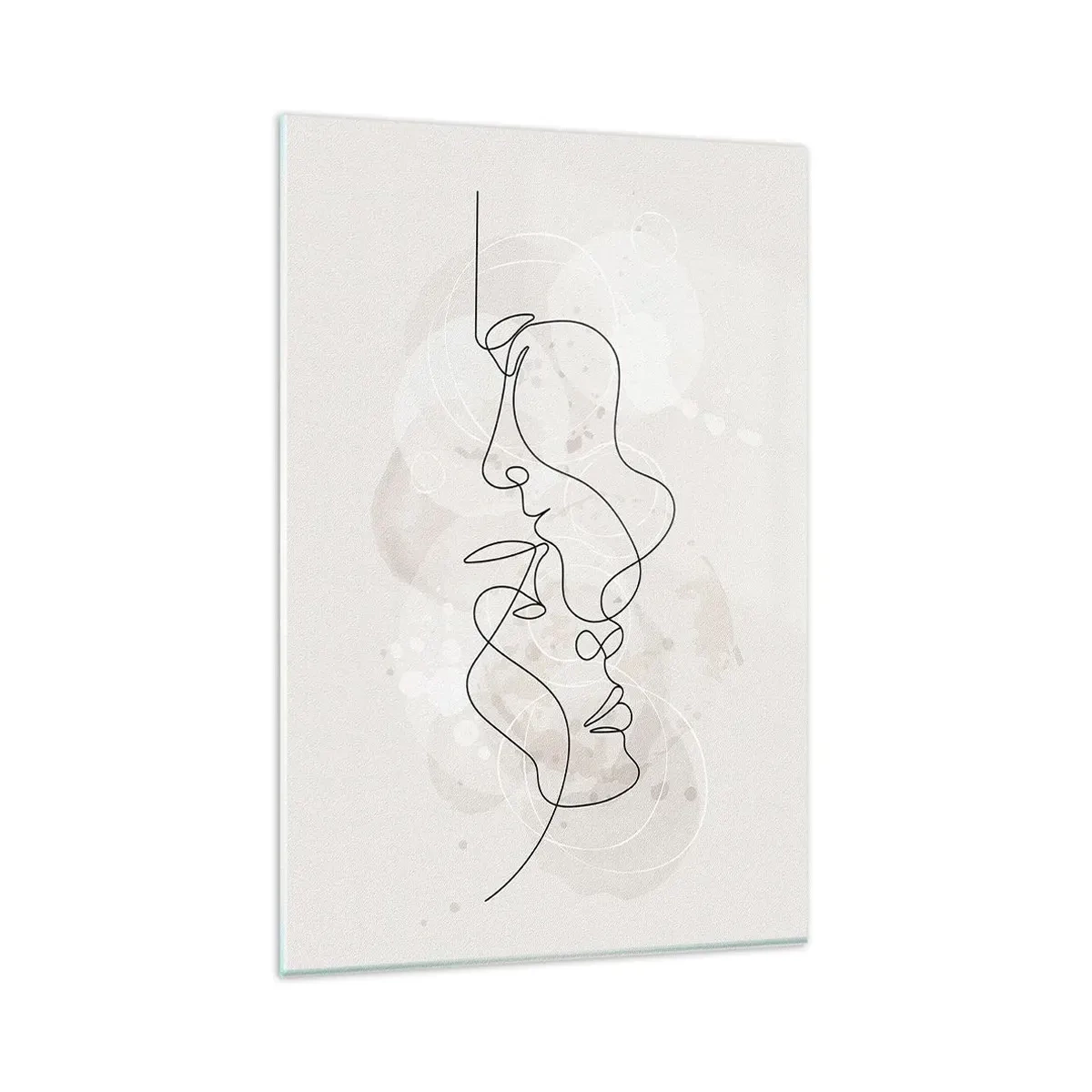 Glass picture - Tangled up in an Embrace - 80x120 cm