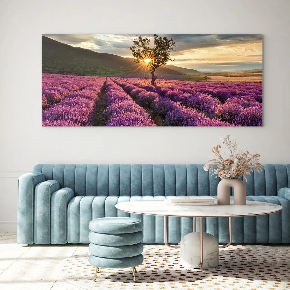 Glass picture - Lilac Coloured Aroma - 120x50 cm