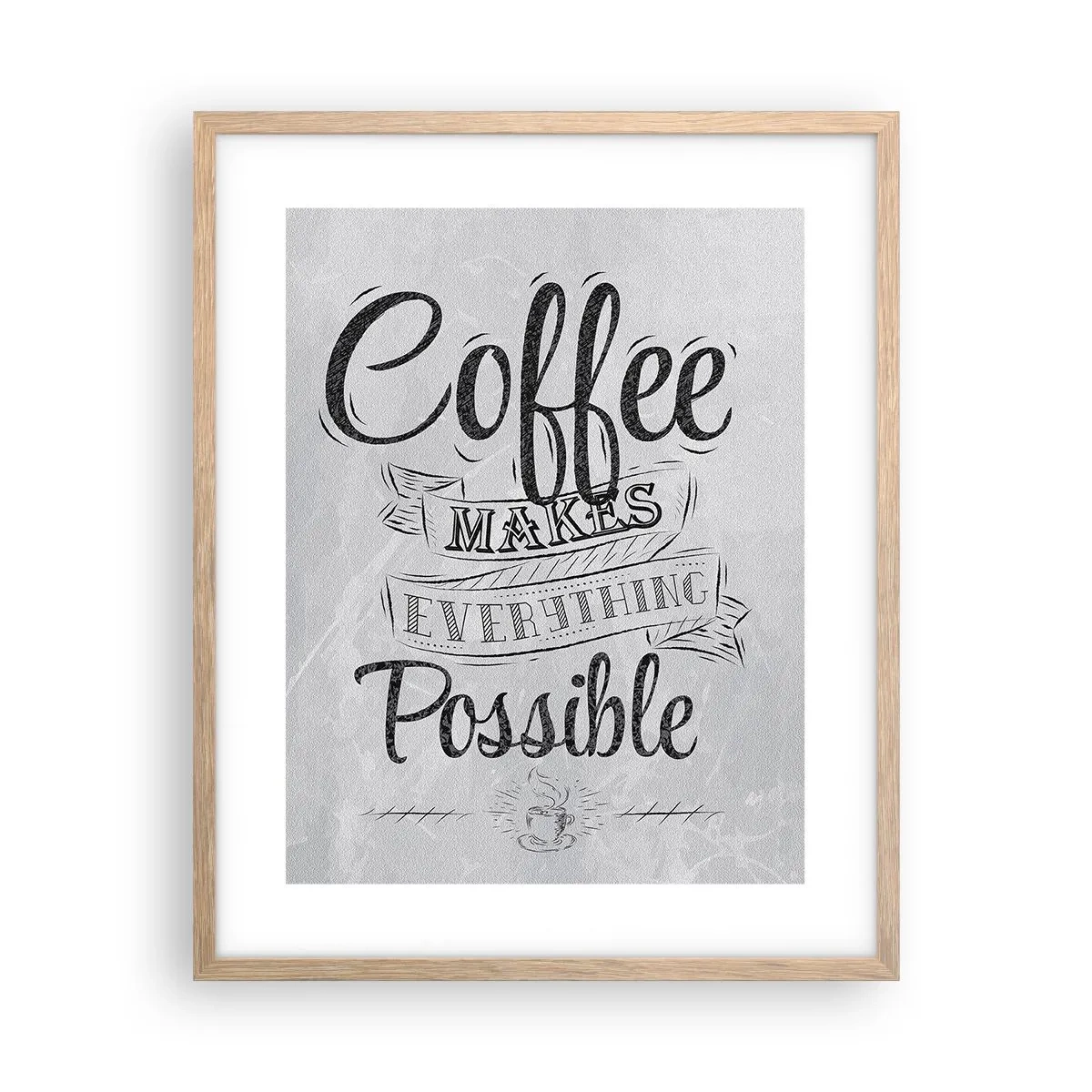 Poster in light oak frame - How Not to Love Coffee - 40x50 cm