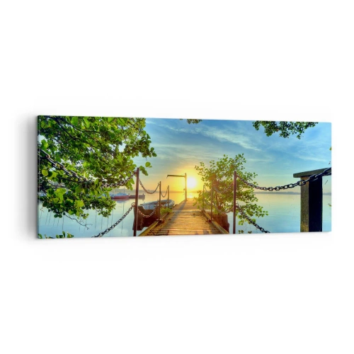 Canvas picture - Sunset by the Water - 140x50 cm