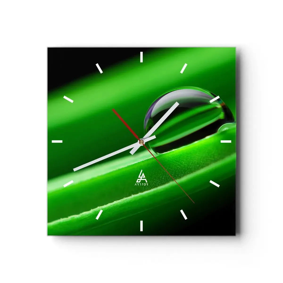 Wall clock - Clock on glass - Life from a Close-Up - 40x40 cm