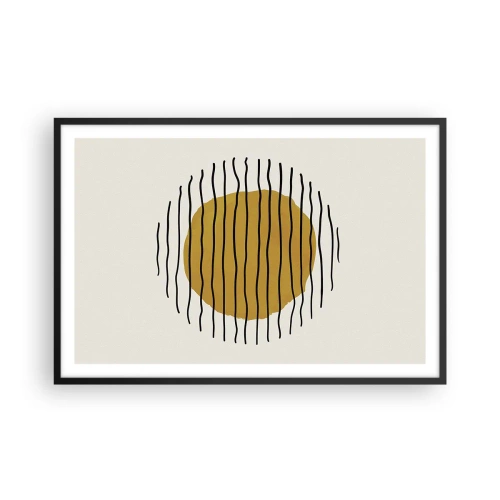 Poster in black frame - Abstract Shivering from Heat - 91x61 cm