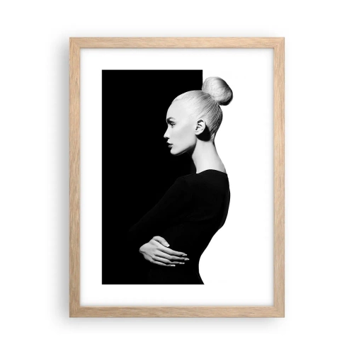 Poster in light oak frame - Simply a Woman - 30x40 cm