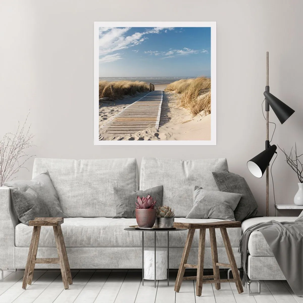 Poster - Behind a Dune, in the Hum of Trees - 60x60 cm